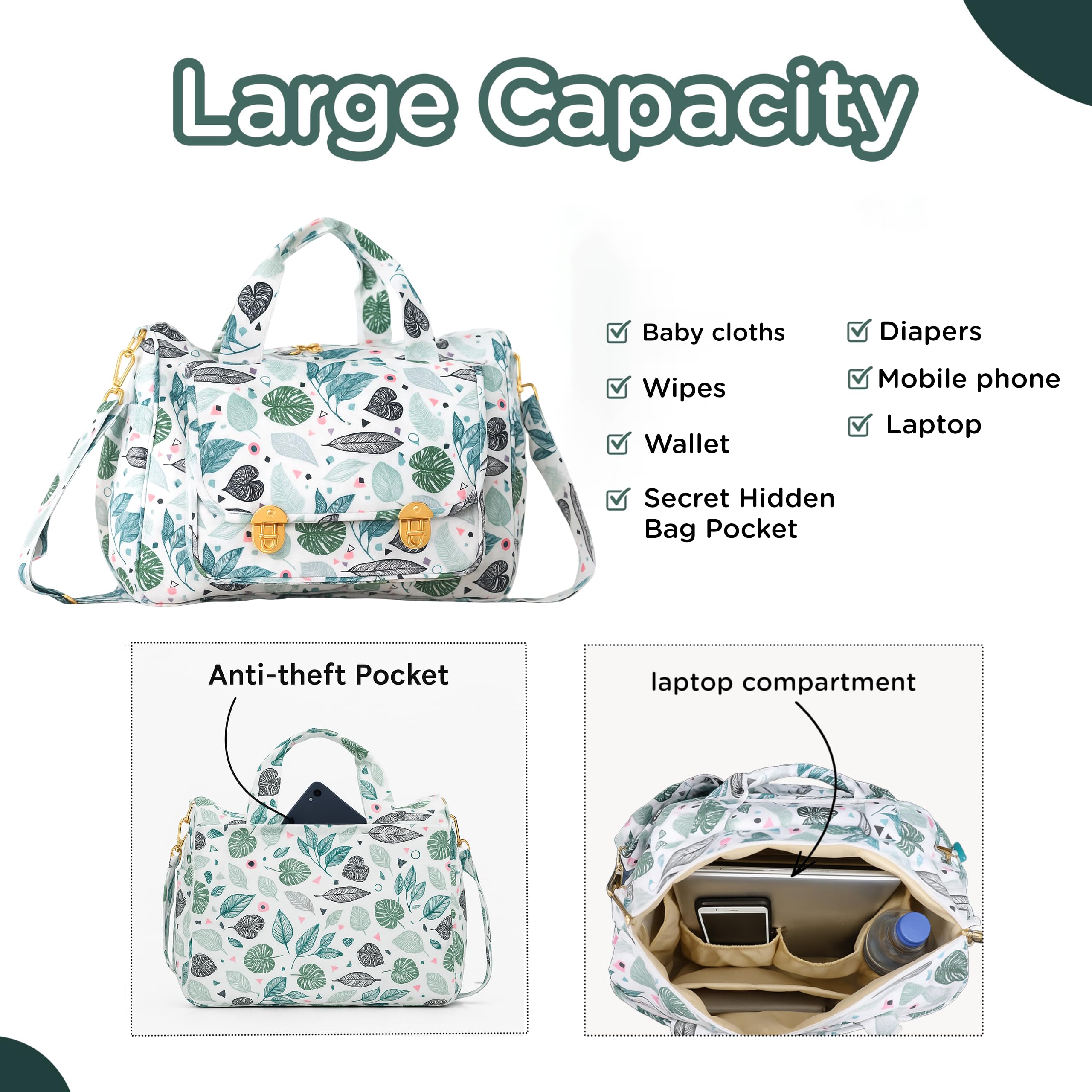 Motherly WOW Laptop Bag for Women – 15-Inch Office Tote & Handbag