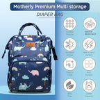 Motherly Flame Print Diaper Bag for Moms – Water-Resistant Travel & Maternity Bag with Multiple Pockets & Warranty