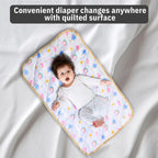 Motherly Diaper Changing Mat for Newborn Baby, Reusable Portable Changing Pad, Crib Mat for Baby, Sleeping Mattress for Boys & Girls (72 x 42 cm, 0-12 Months) - MOTHERLY