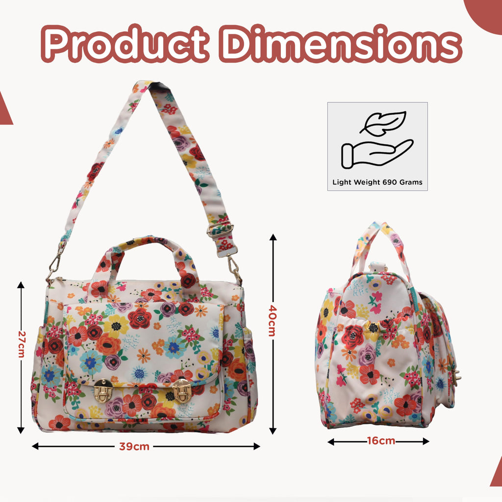 Motherly WOW Laptop Bag for Women Office Use | Stylish Handbag with 15-Inch Laptop Compartment | Office Bag, Shoulder Bag & Messenger Tote - MOTHERLY