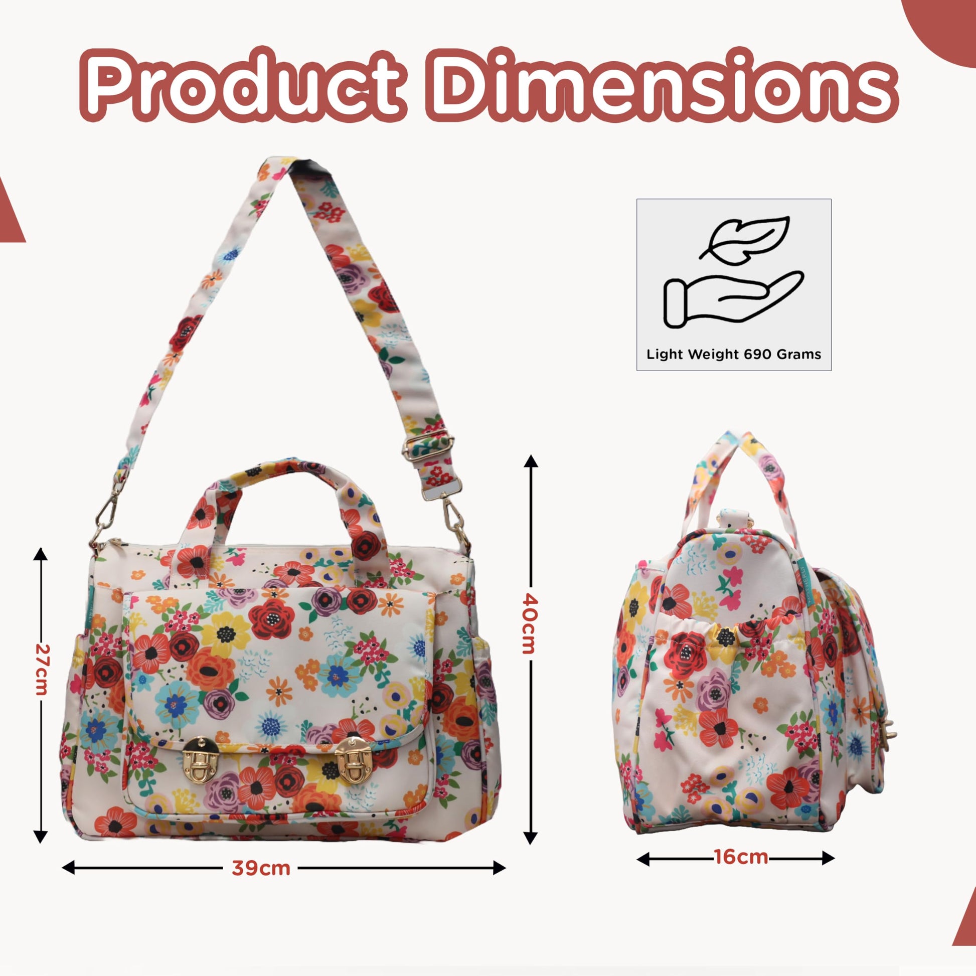 Motherly WOW Laptop Bag for Women Office Use | Stylish Handbag with 15-Inch Laptop Compartment | Office Bag, Shoulder Bag & Messenger Tote - MOTHERLY