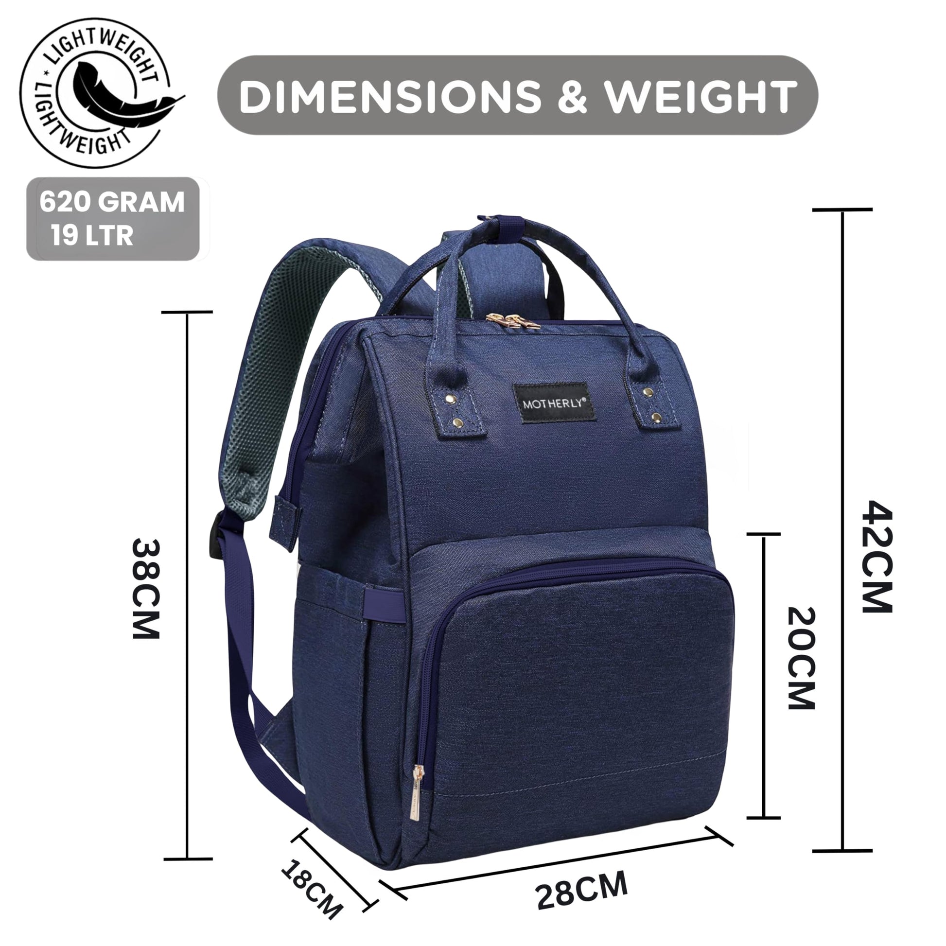 Motherly Everyday Diaper Bag – Travel & Maternity Bag for Moms