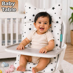 Motherly Baby Stroller Seat Cushion | Reversible and Universal Fit Pad for Strollers, High Chairs, Car Seats & Rockers | Soft, Breathable Pram Liner with Secure Straps & Safety Belt Slot - grey-star