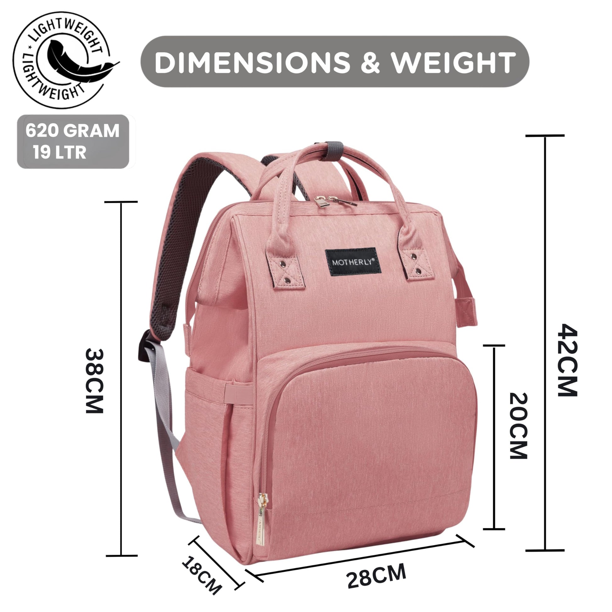 Motherly Everyday Diaper Bag – Travel & Maternity Bag for Moms