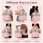 Motherly Envy Diaper Bag for Moms – Spacious, Waterproof Travel & Maternity Bag with Accessories