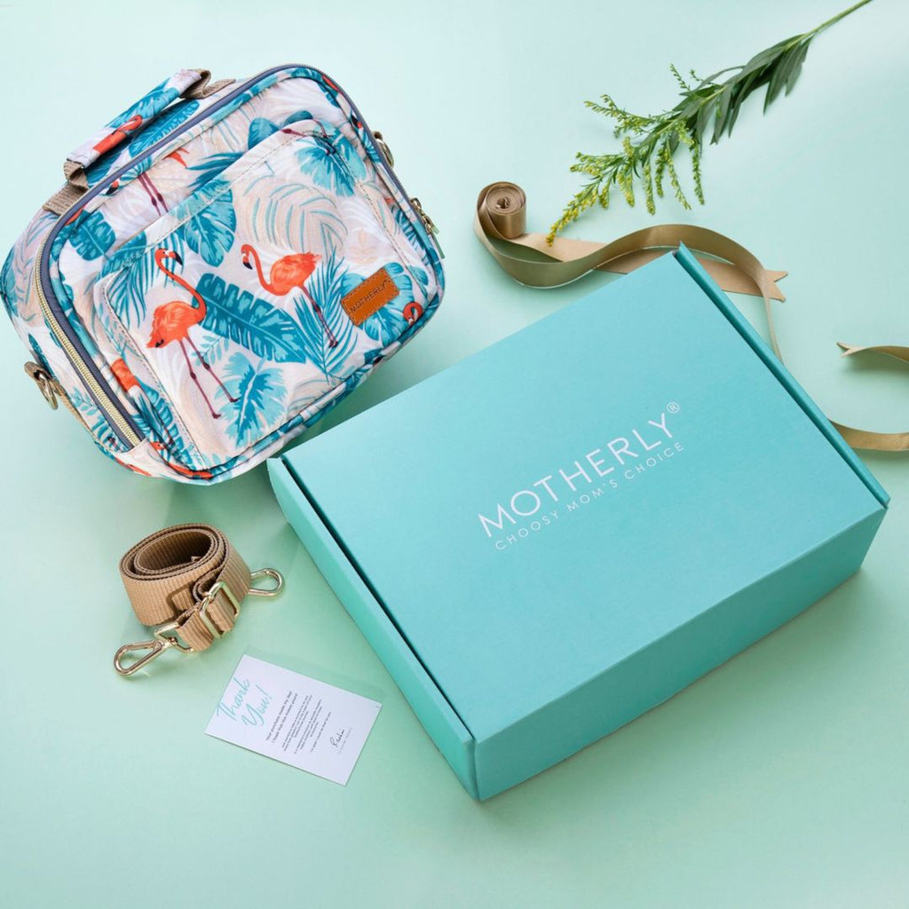 Motherly Mini Diaper Bag for Mothers for Travel | Small Maternity Handbag for Newborn Baby | Mothers Travelling Bag | Multiple Pockets Water Resistant Baby Bag I Hospital Bag for Moms (Unicorn Blue)
