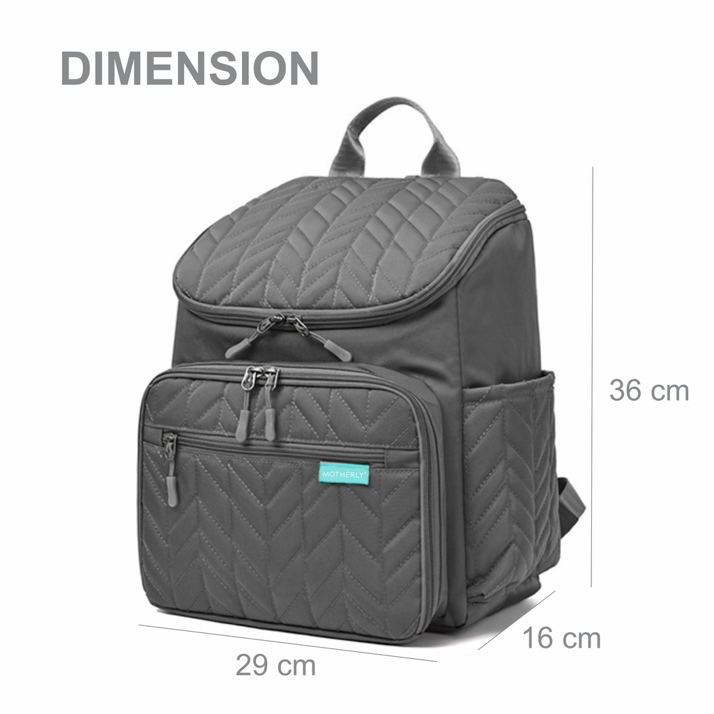Motherly Baby Diaper Bag for Mothers specious and large travel diaper bags for Mom for travel |6 Month Warranty |(Black) - MOTHERLY