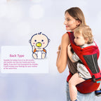 Motherly 2-in-1 Baby Carrier Bag for 6 to 36 Months - Kangaroo Style with Hip Seat for Comfort Carrying - MOTHERLY