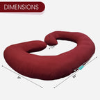 Motherly Maternity Pillows for Pregnancy Sleeping | Maternity Pillow for Pregnant Women (Dark Pink) - MOTHERLY