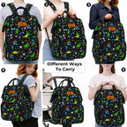 Motherly Patented Diaper Bag Backpack for Moms | Waterproof Baby Travel & Maternity Bag | Spacious Nappy Bag with Multiple Compartments, Insulated Bottle Pockets & Warranty (Kiddo Series, Space)