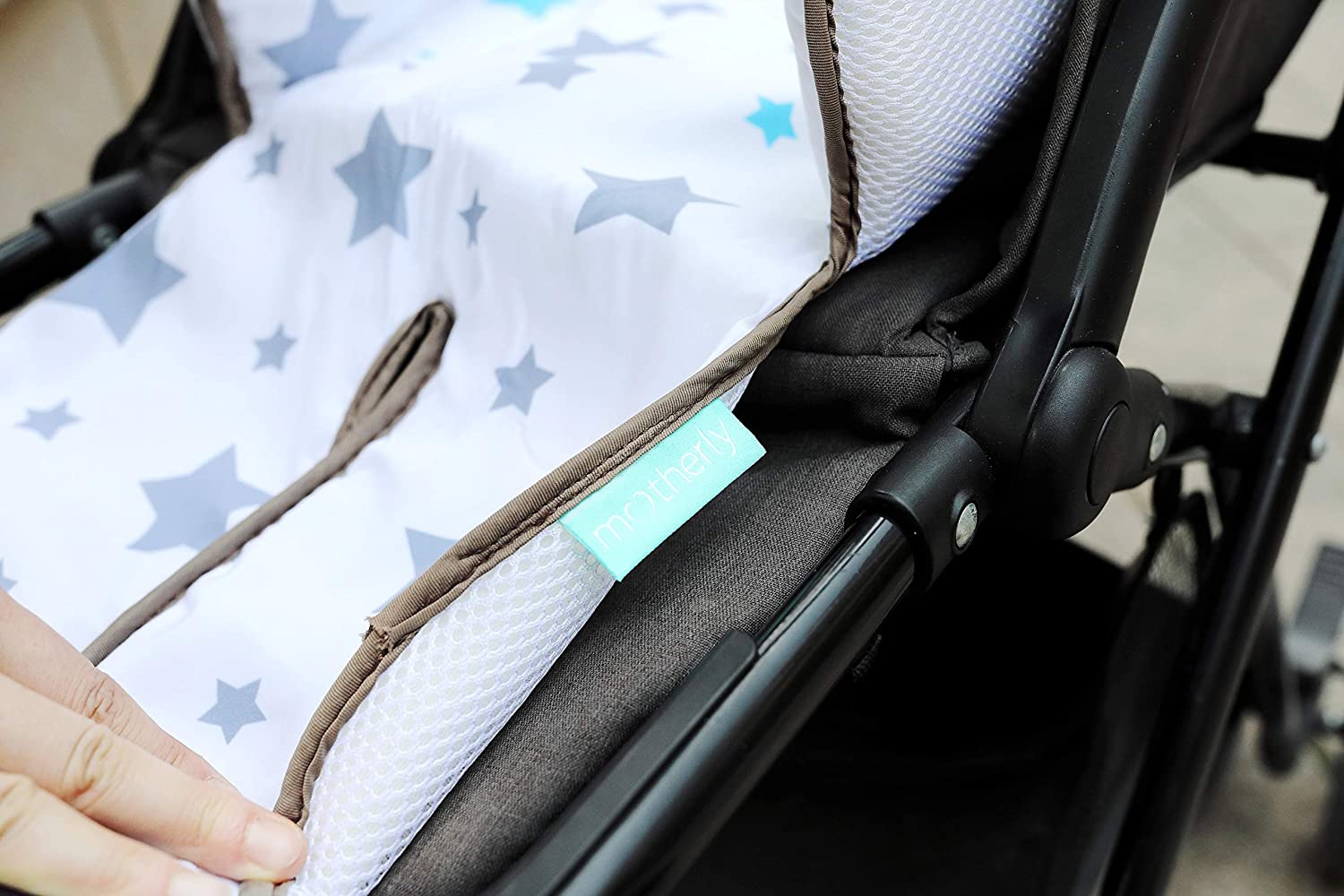 Motherly Starry Sky Baby Stroller Seat Cushion - Grey Star - MOTHERLY