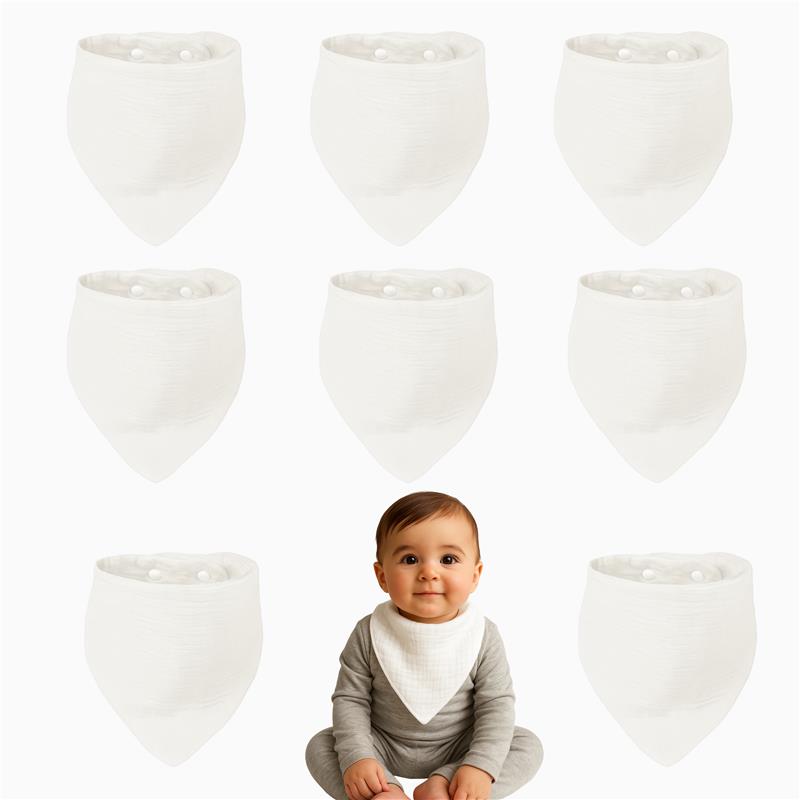 Motherly Muslin Baby Bib (0–12 Months) – Soft, Adjustable & Absorbent Apron for Boys & Girls (Multicolor)