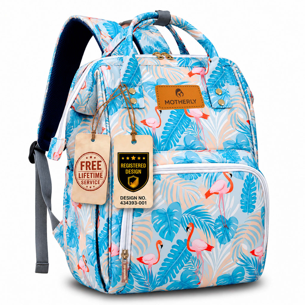 Motherly Elegant Diaper Bag for Moms – Water-Resistant Maternity & Travel Bag with Multiple Pockets & Warranty