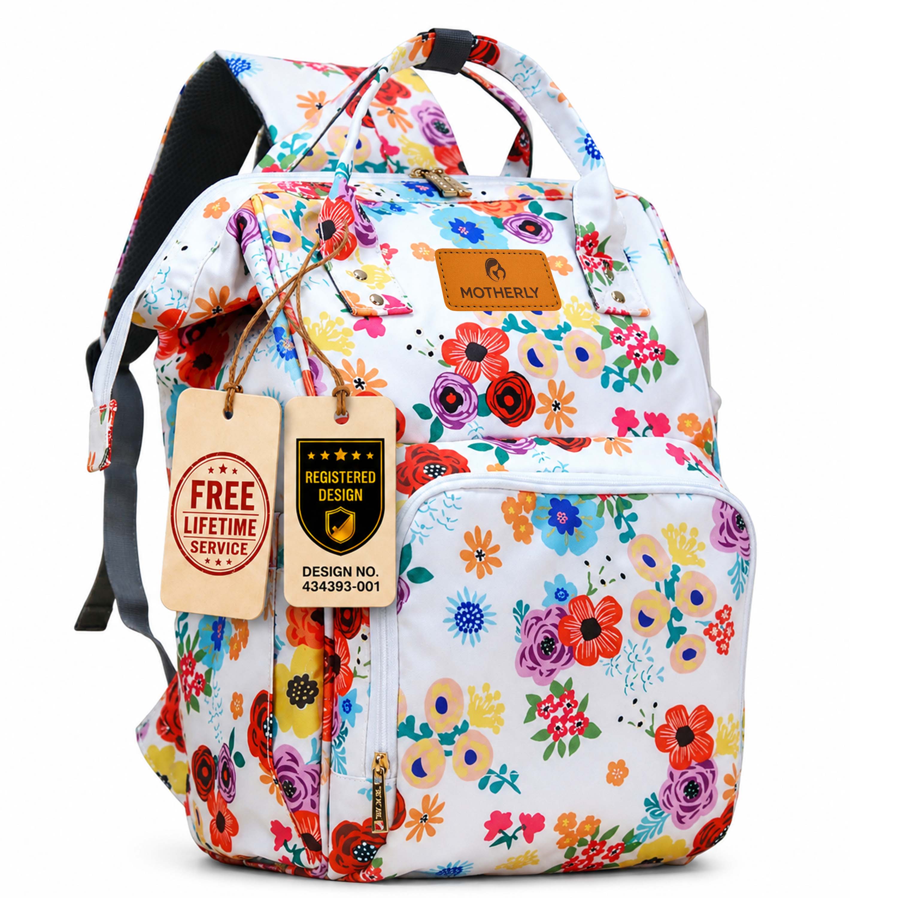 Motherly Elegant Diaper Bag for Moms – Water-Resistant Maternity & Travel Bag with Multiple Pockets & Warranty