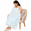 Motherly Nursing Cover for Breastfeeding – Soft, Breathable Feeding Apron for Mom, Multi-Use Feeding Cover & Scarf - blue-elephant
