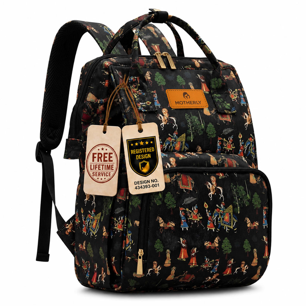 Motherly Elegant Diaper Bag for Moms – Water-Resistant Maternity & Travel Bag with Multiple Pockets & Warranty