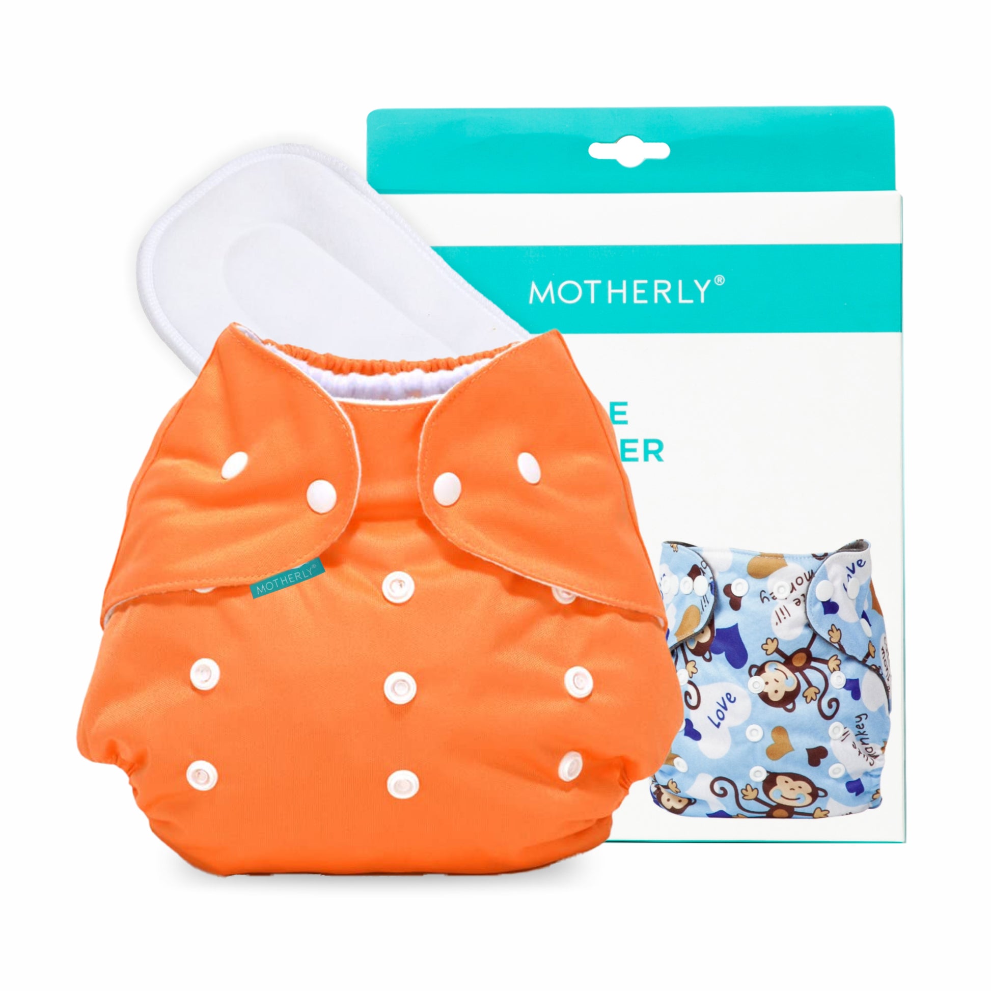 Motherly Newborn Baby Reusable Cloth Diapers, Infant Diaper Nappies Pack of 2 - MOTHERLY
