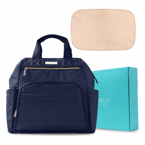 Motherly Evoke Diaper Bag for Moms – Water-Resistant Maternity & Travel Bag with Multiple Pockets, Warranty & Special Offers