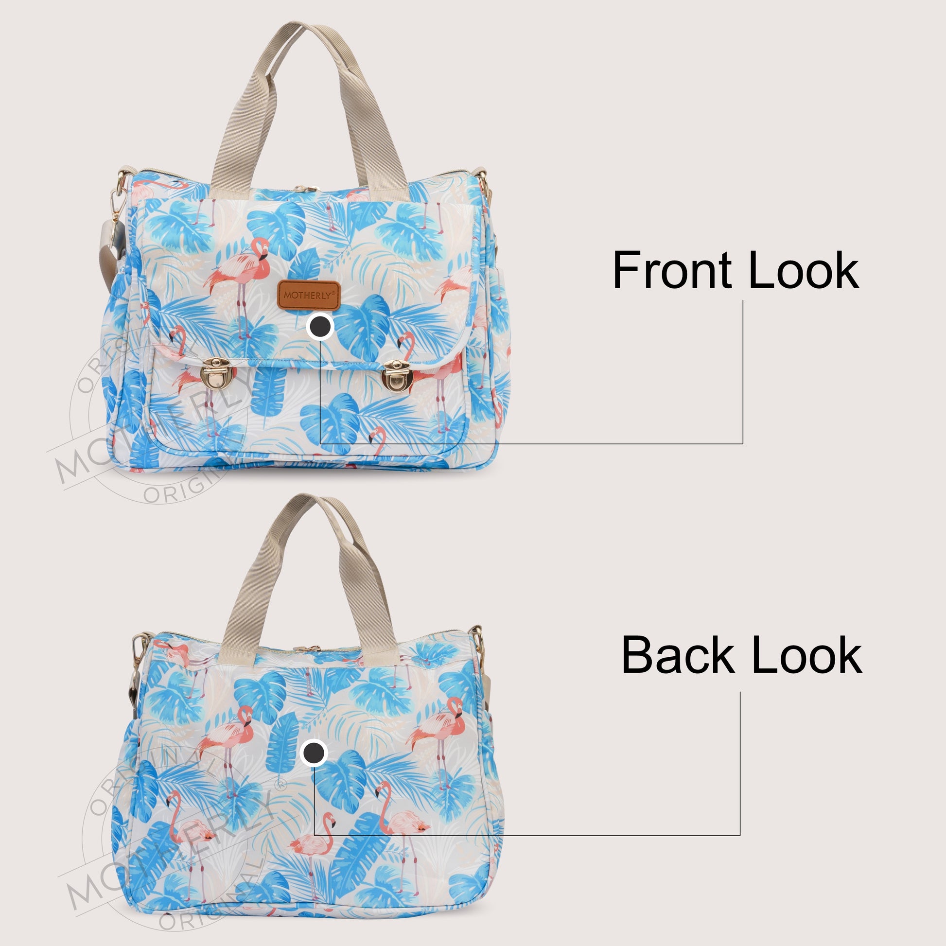 Motherly Glory Tote Diaper Bag for Mothers for Travel, Maternity Bag for Newborn Baby, Mothers Travelling Bag, Multiple Pocket Water Resistant Baby Bag, Hospital Bag for moms - MOTHERLY