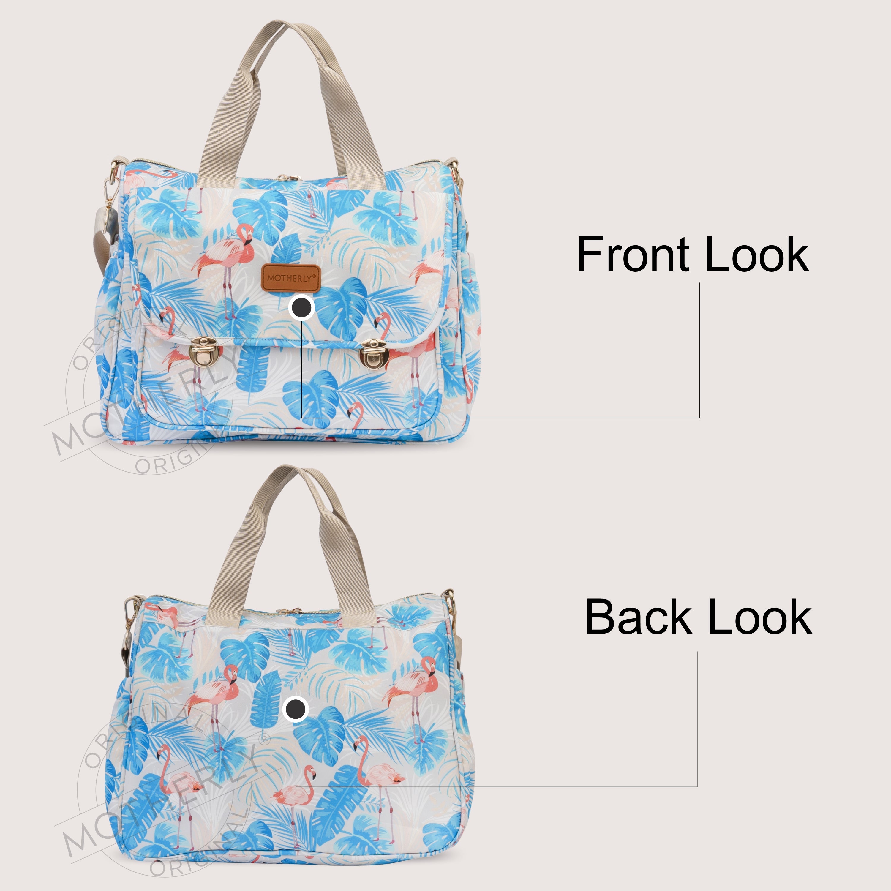 Motherly Glory Tote Diaper Bag for Mothers for Travel, Maternity Bag for Newborn Baby, Mothers Travelling Bag, Multiple Pocket Water Resistant Baby Bag, Hospital Bag for moms - MOTHERLY
