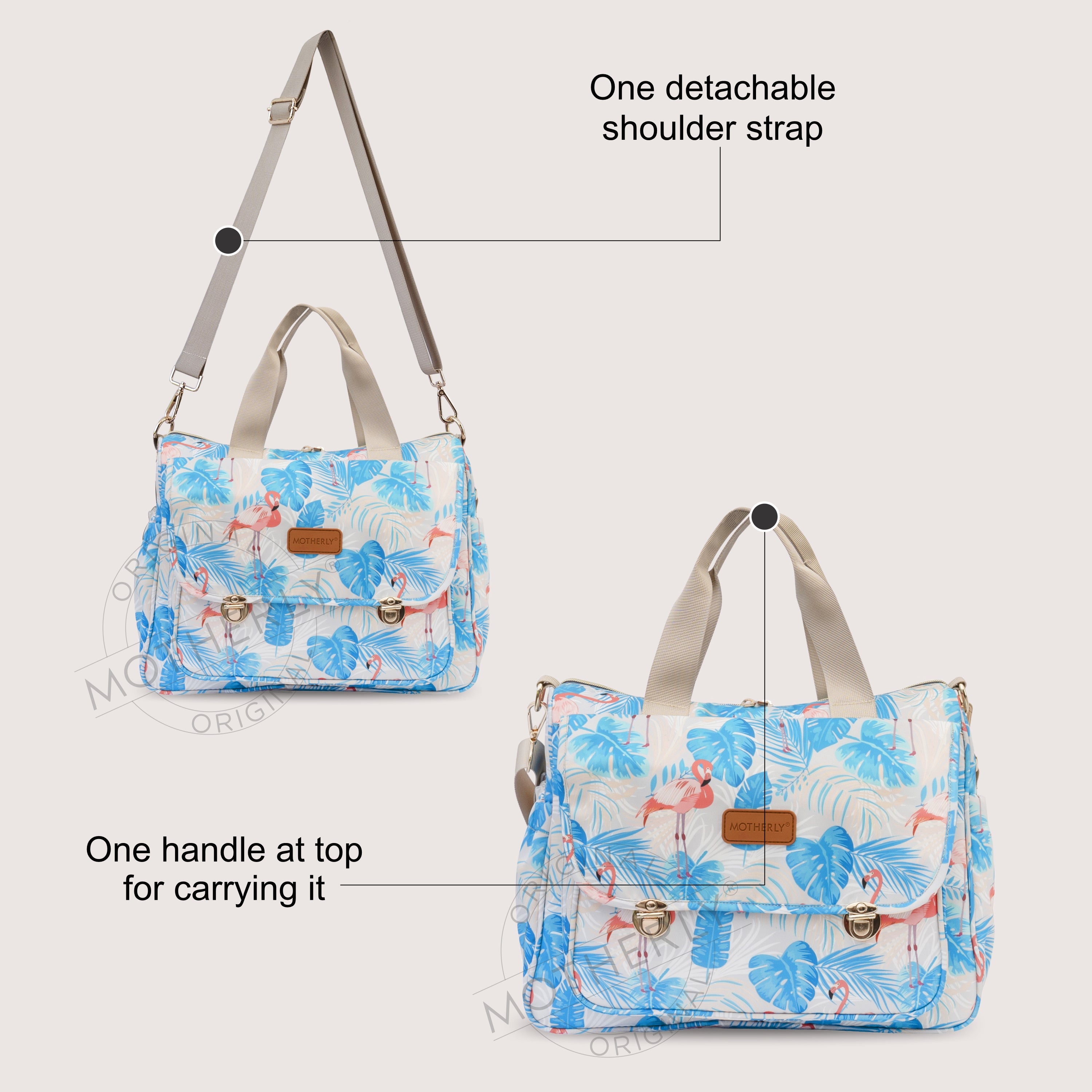 Motherly Glory Tote Diaper Bag for Mothers for Travel, Maternity Bag for Newborn Baby, Mothers Travelling Bag, Multiple Pocket Water Resistant Baby Bag, Hospital Bag for moms - MOTHERLY