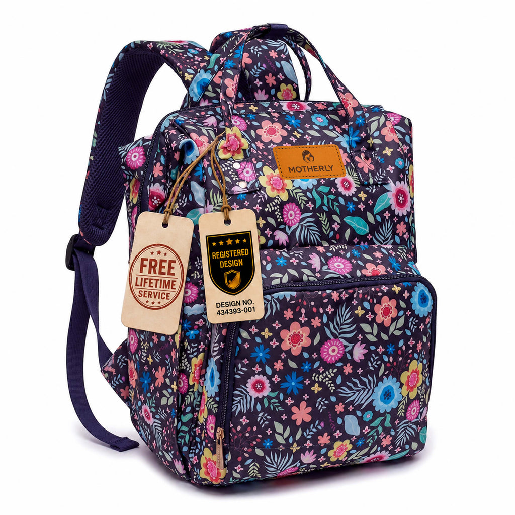 Motherly Elegant Diaper Bag for Moms – Water-Resistant Maternity & Travel Bag with Multiple Pockets & Warranty