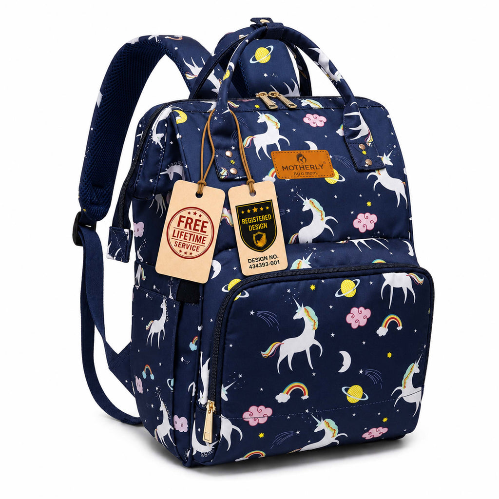 Motherly Elegant Diaper Bag for Moms – Water-Resistant Maternity & Travel Bag with Multiple Pockets & Warranty