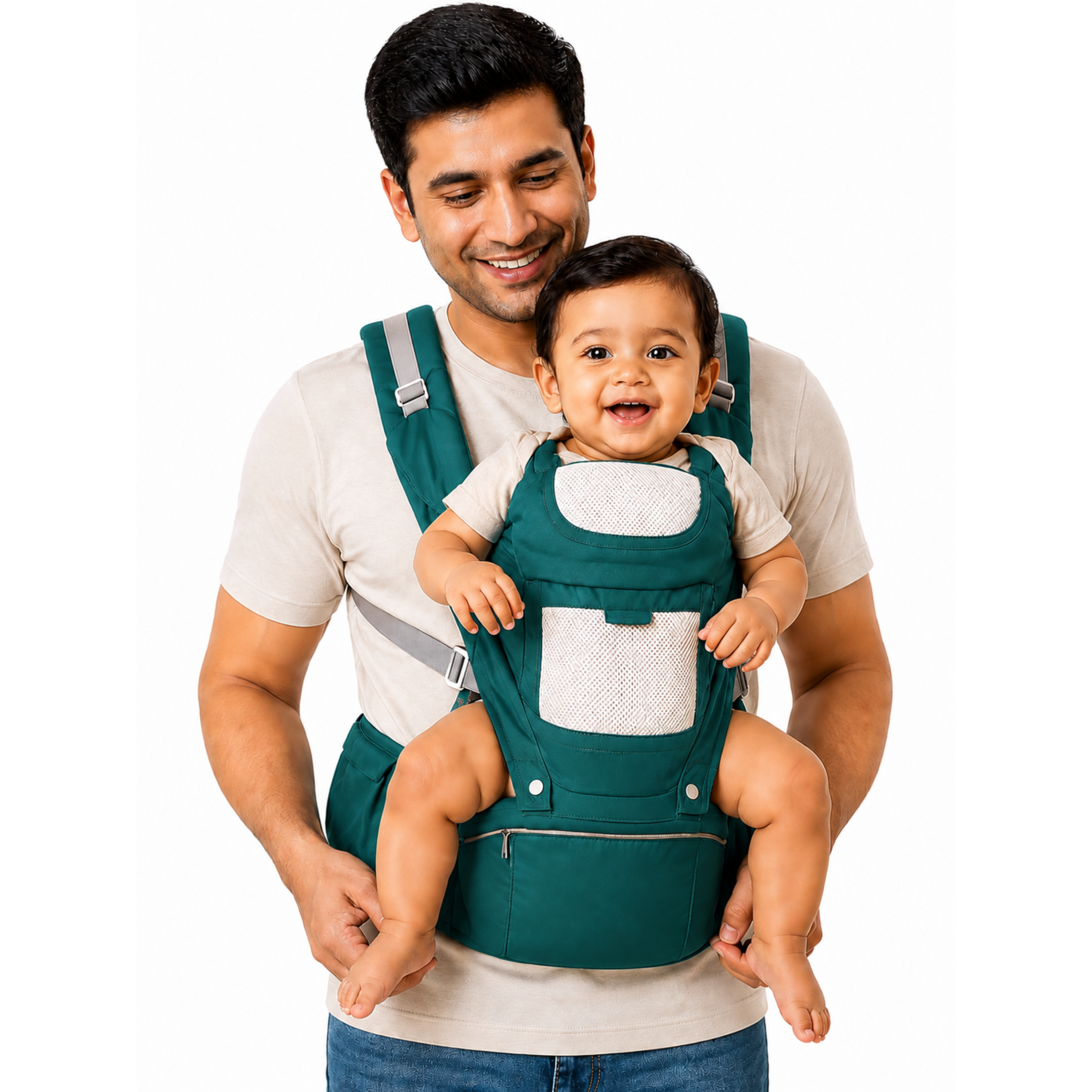 Motherly Embrace 6-in-1 Baby Carrier with Hip Seat & Head Support
