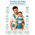 Motherly Embrace 6-in-1 Baby Carrier with Hip Seat & Head Support