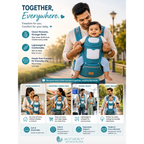 Motherly Embrace 6-in-1 Baby Carrier with Hip Seat & Head Support