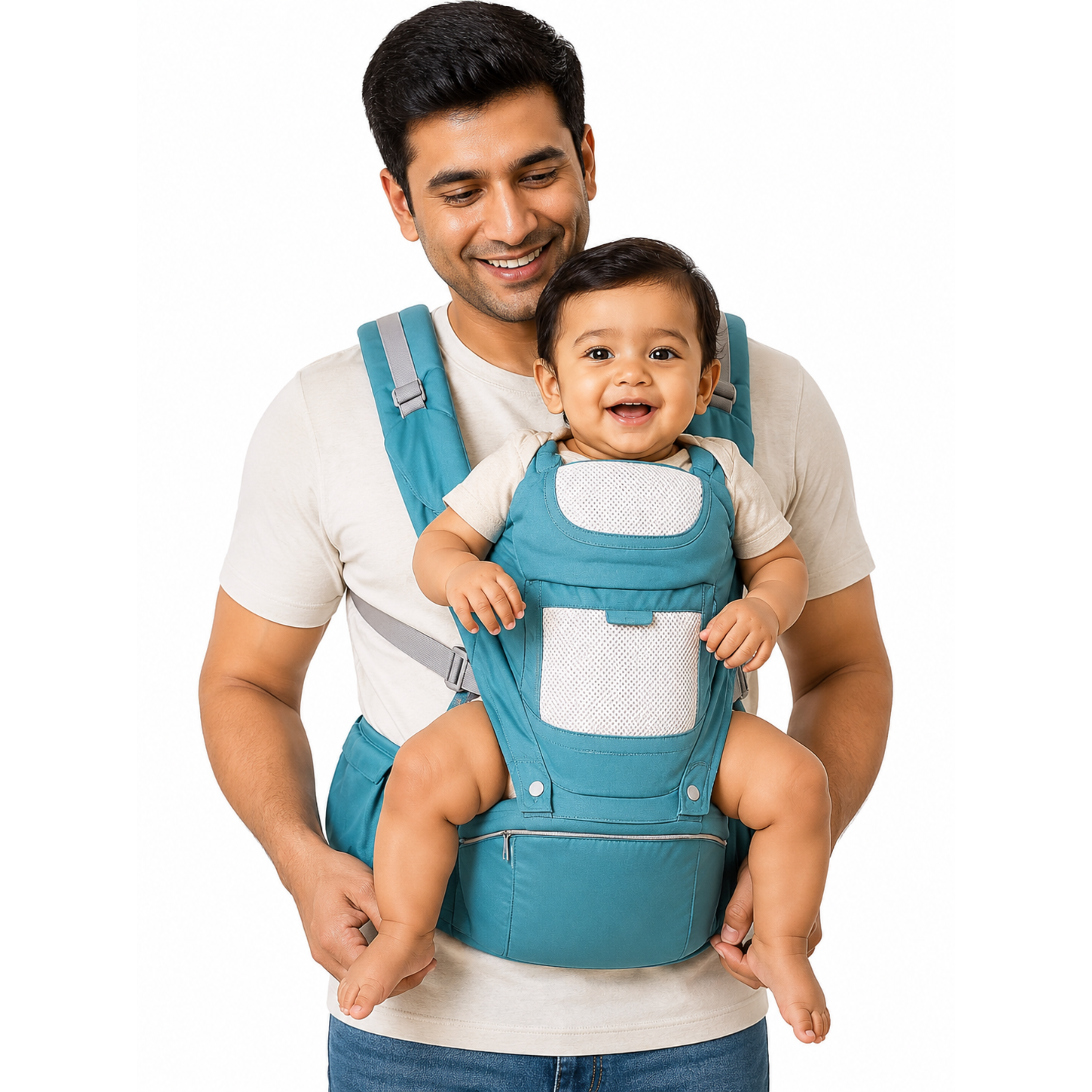 Motherly Embrace 6-in-1 Baby Carrier with Hip Seat & Head Support