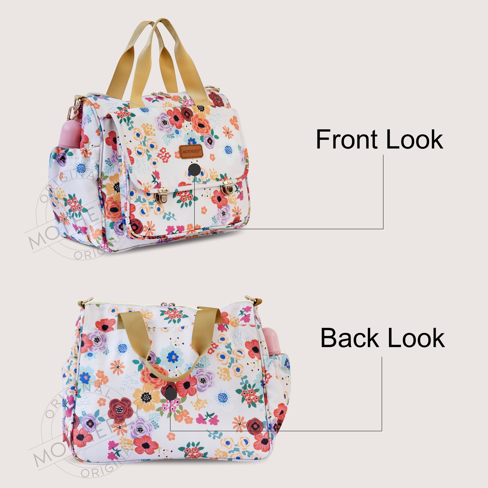 Motherly Glory Tote Diaper Bag for Mothers for Travel, Maternity Bag for Newborn Baby, Mothers Travelling Bag, Multiple Pocket Water Resistant Baby Bag, Hospital Bag for moms - MOTHERLY