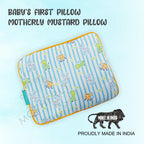 Motherly Mustard Seeds (Coated with Neem Oil) Pillow for Newborn Baby | Cotton Round Head Shaping Baby Pillow | Gifting 0-12 Months - MOTHERLY