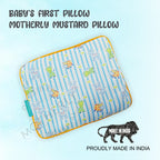 Motherly Mustard Seed Pillow for Newborns (0–12 Months) – Neem-Coated, Cotton Head Shaping Pillow for Gifting - Animal