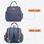 Motherly Diaper Quilted Diaper Bag for Mothers for Travel with Changing Mat - Spacious Diaper Bags for Mom | Baby Bag with Multi-Pocket Design | Maternity Bags for Mother and Baby - MOTHERLY