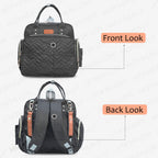 Motherly Diaper Quilted Diaper Bag for Mothers for Travel with Changing Mat - Spacious Diaper Bags for Mom | Baby Bag with Multi-Pocket Design | Maternity Bags for Mother and Baby - MOTHERLY