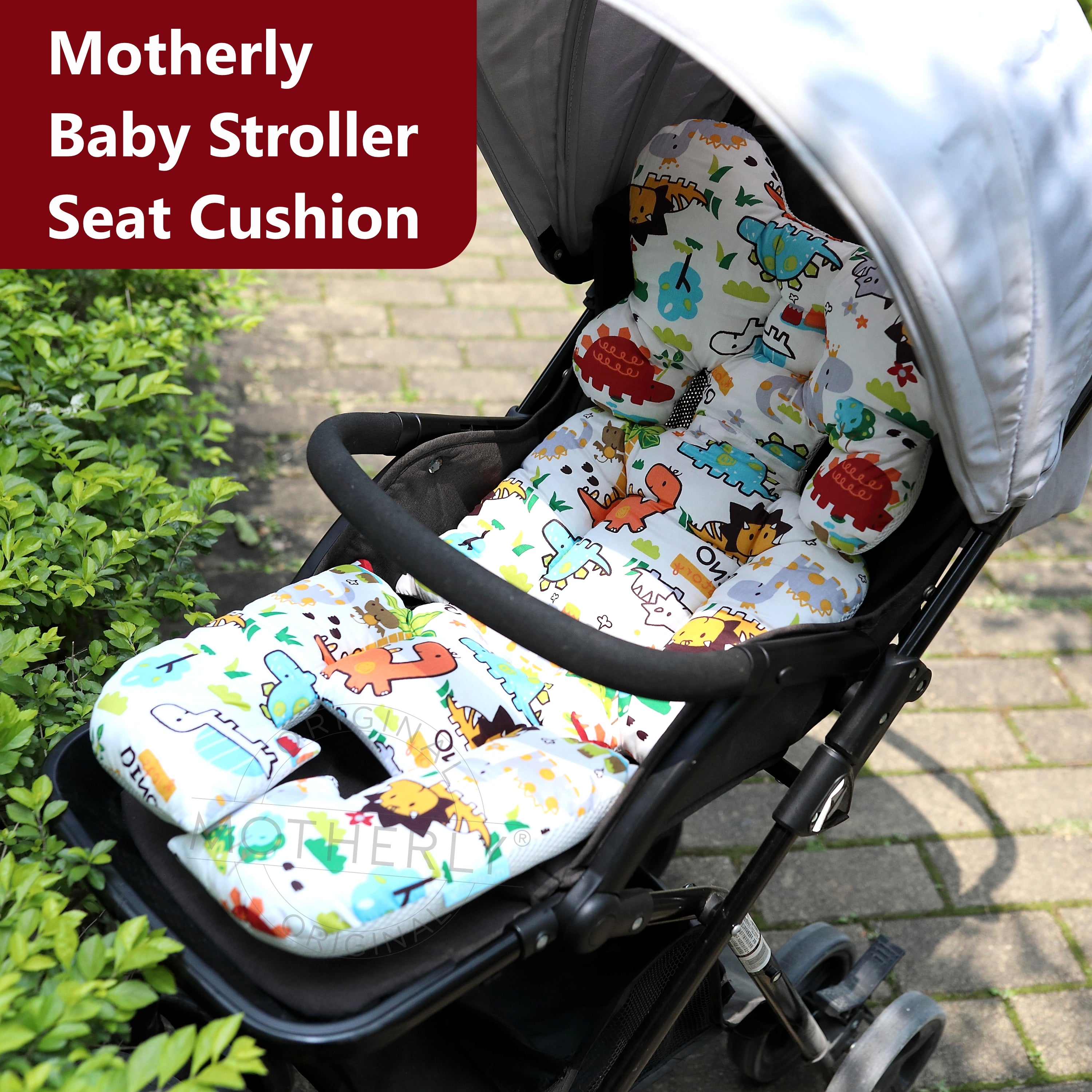 Motherly Baby Stroller Seat Cushion for Strollers, Car Seat & Chair, Breathable, Multi-purpose All-in-one Infant Carriage Cushion, High Chair Seat Cushion, Push Chair Stroller Cushion - MOTHERLY