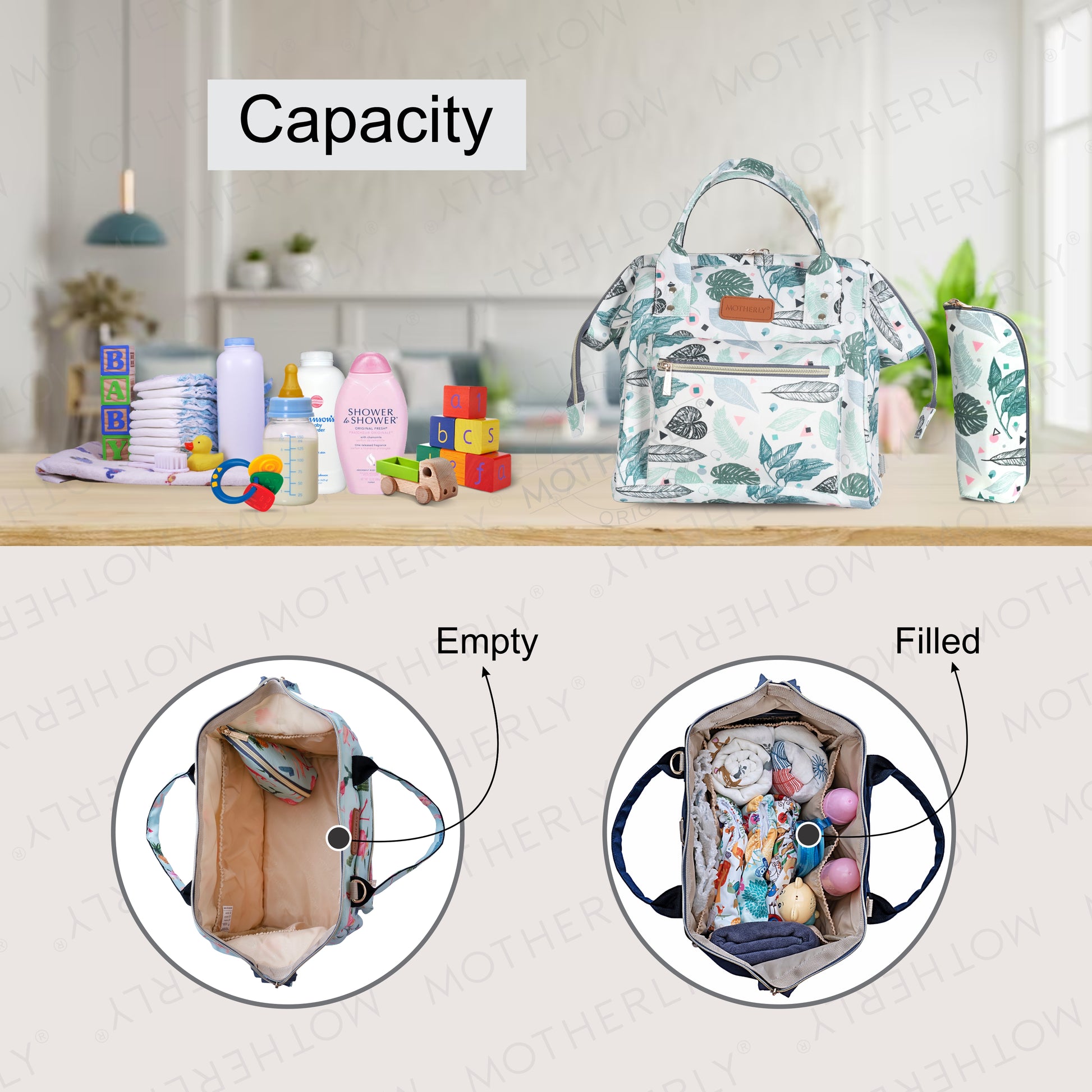 Motherly Nano Diaper Bag for Mothers | Small Diaper handbag for mom for Travel - MOTHERLY