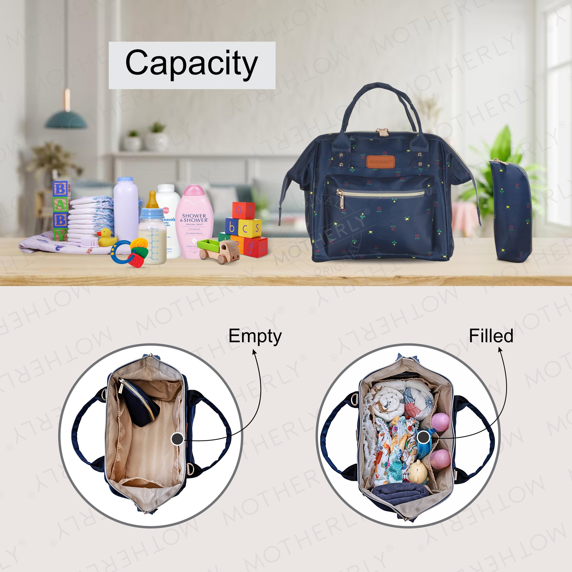 Motherly Nano Diaper Bag for Mothers | Small Diaper handbag for mom for Travel - MOTHERLY