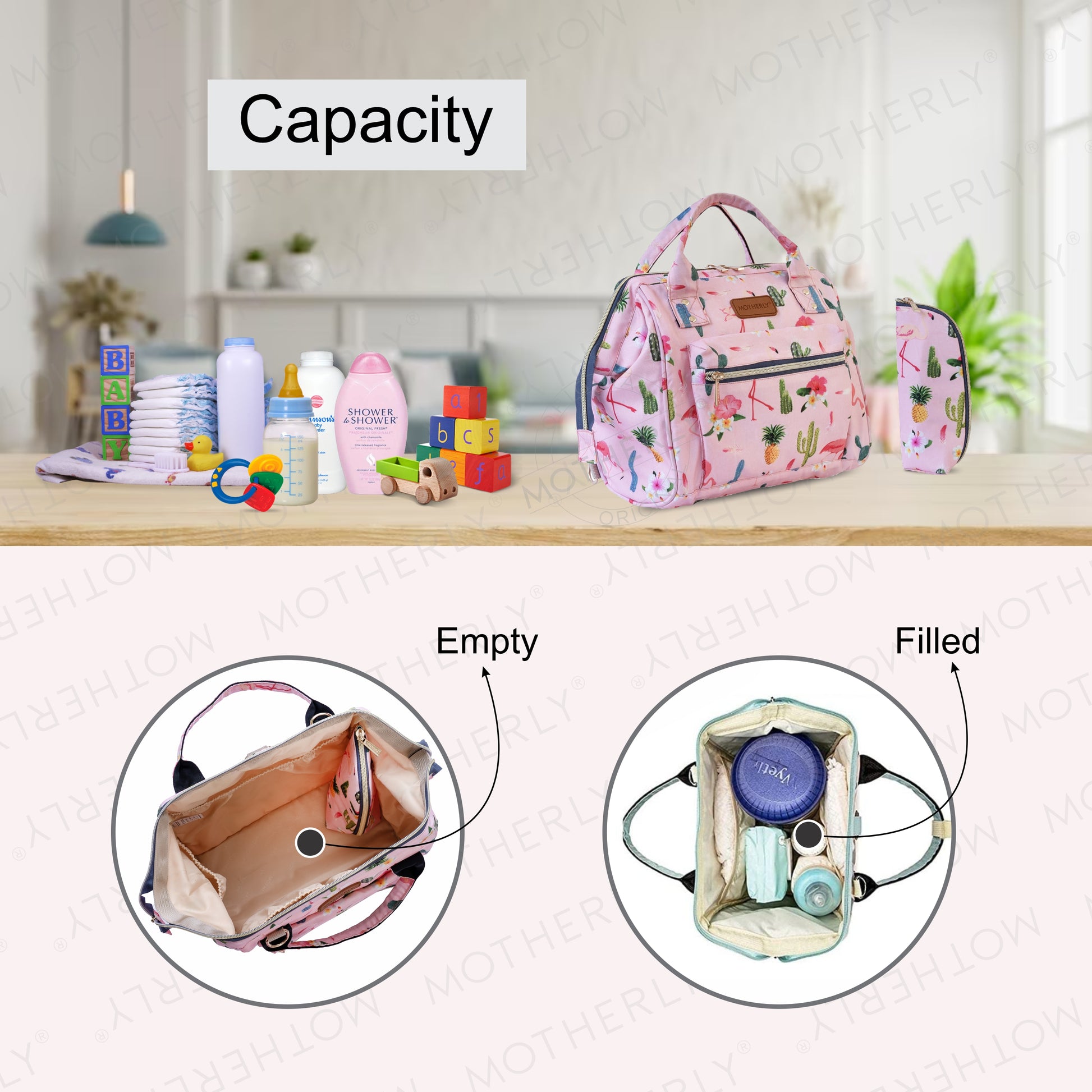Motherly Nano Diaper Bag for Mothers | Small Diaper handbag for mom for Travel - MOTHERLY