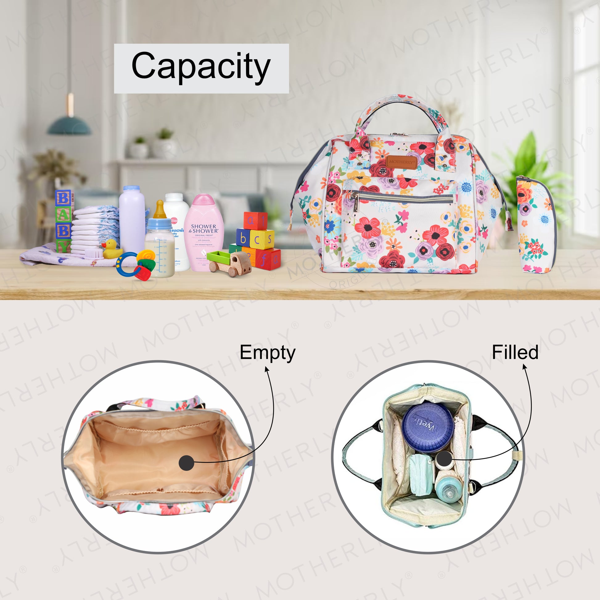 Motherly Nano Diaper Bag for Mothers | Small Diaper handbag for mom for Travel - MOTHERLY