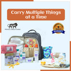 Motherly Solid Color Diaper Bag for Mothers for Travel, Maternity Bag for Newborn Baby, Mothers Travelling Bag, Multiple Pocket Water Resistant Baby Bag, Hospital Bag for moms with Offers - MOTHERLY