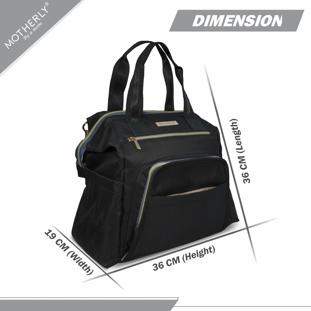 Motherly Evoke Diaper Bag for Mothers for Travel, Maternity Bag for Newborn Baby, Mother Travelling Bag, Multiple Pocket Water Resistant Hospital Bag for moms with Warranty & Offers - MOTHERLY