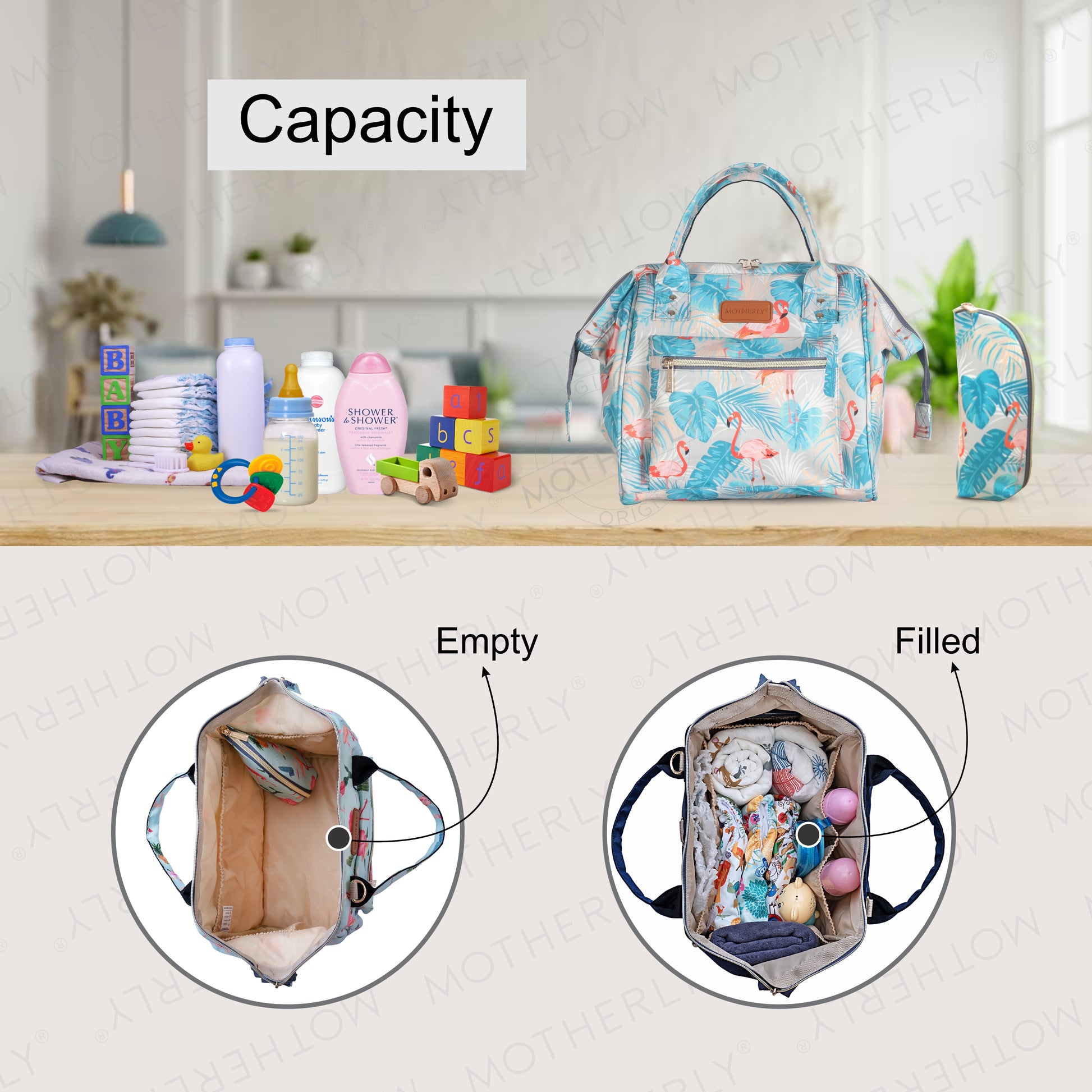 Motherly Nano Diaper Bag for Mothers | Small Diaper handbag for mom for Travel - MOTHERLY