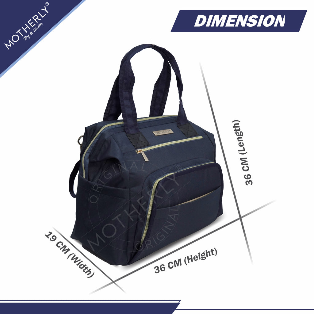 Motherly Evoke Diaper Bag for Mothers for Travel, Maternity Bag for Newborn Baby, Mother Travelling Bag, Multiple Pocket Water Resistant Hospital Bag for moms with Warranty & Offers - MOTHERLY