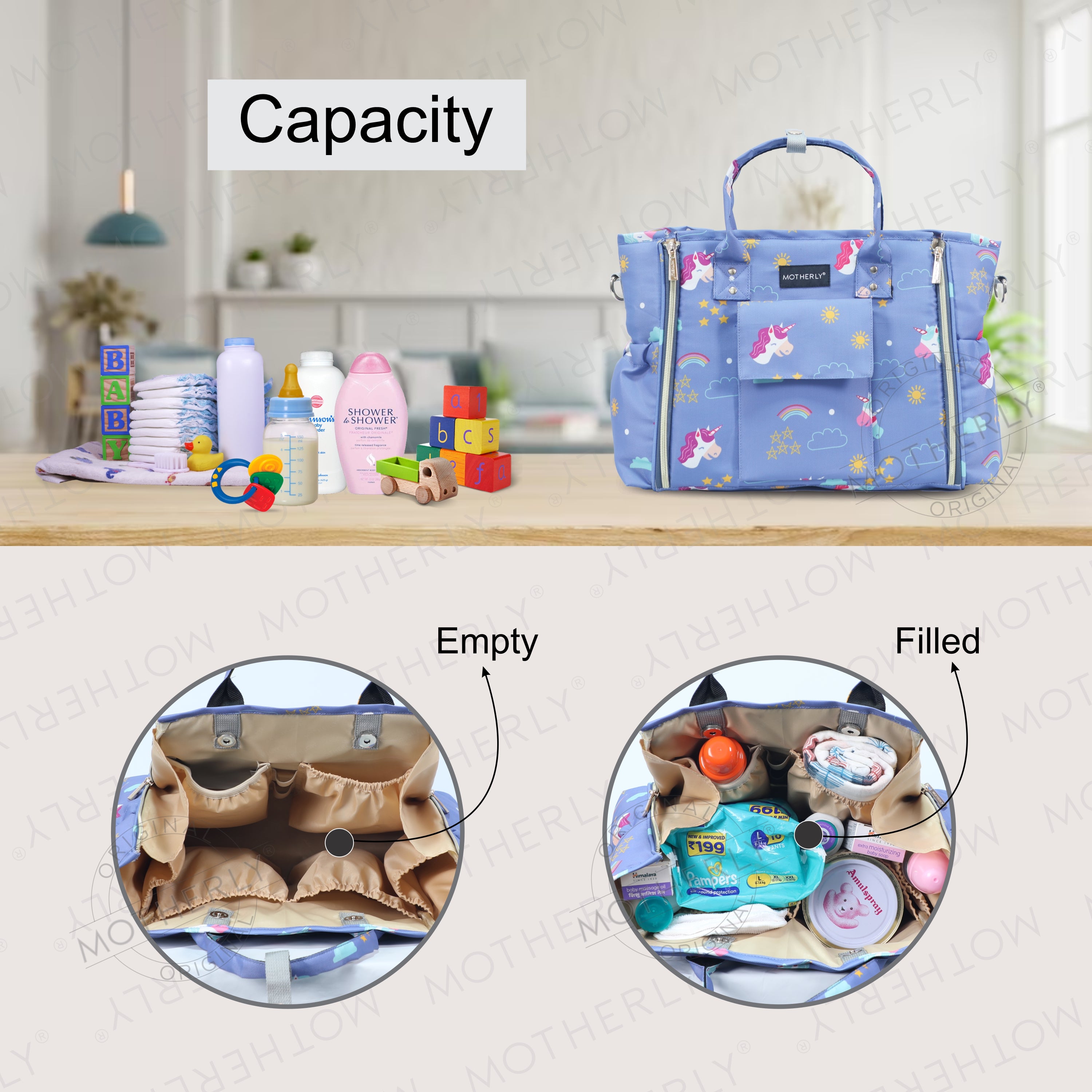 Motherly Womens Stylish Diaper Bag Mummy Bag Handbag - MOTHERLY