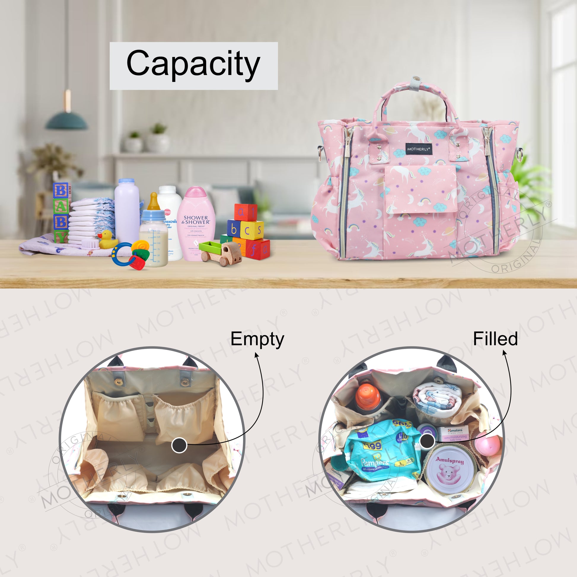 Motherly Womens Stylish Diaper Bag Mummy Bag Handbag - MOTHERLY
