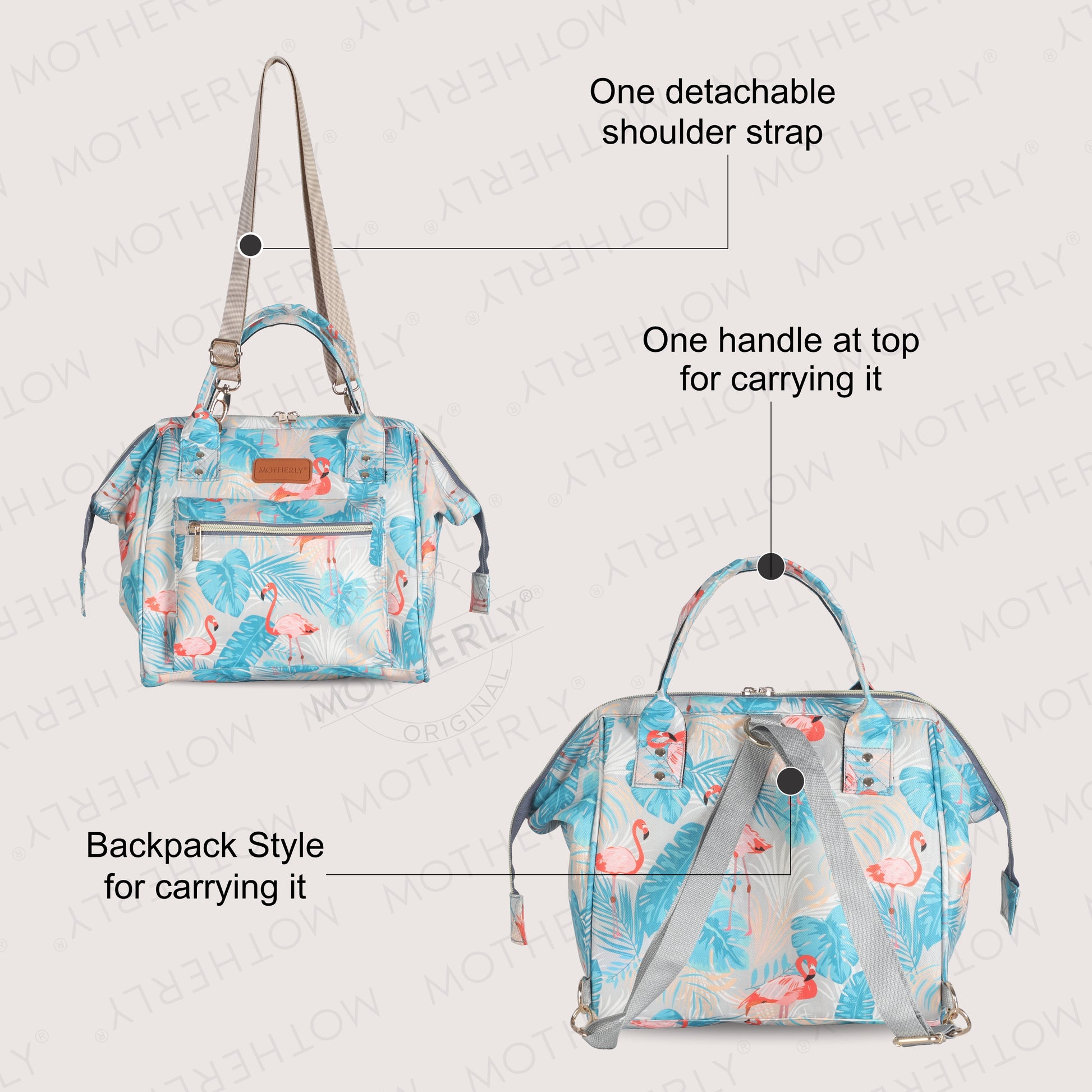 Motherly Nano Diaper Bag for Mothers | Small Diaper handbag for mom for Travel - MOTHERLY