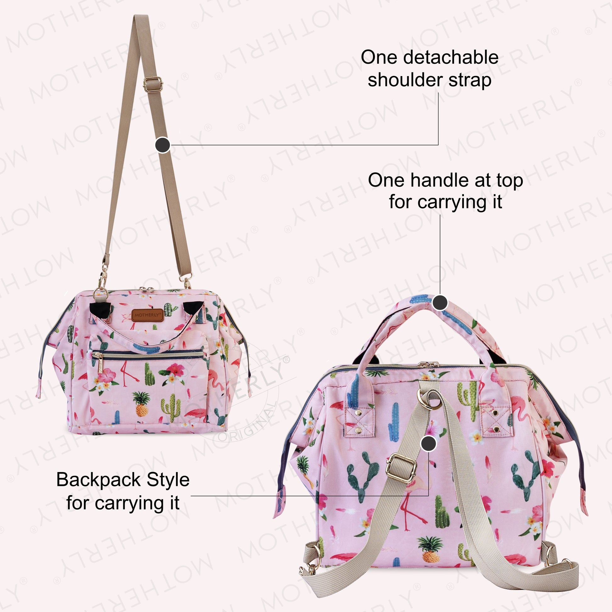 Motherly Nano Diaper Bag for Mothers | Small Diaper handbag for mom for Travel - MOTHERLY