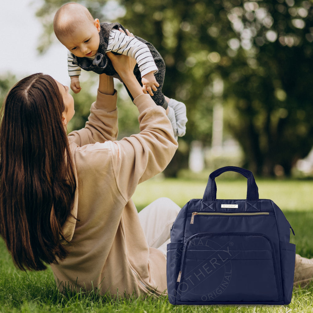 Motherly Evoke Diaper Bag for Mothers for Travel, Maternity Bag for Newborn Baby, Mother Travelling Bag, Multiple Pocket Water Resistant Hospital Bag for moms with Warranty & Offers - MOTHERLY